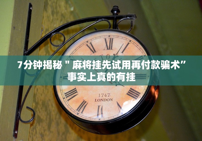 7分钟揭秘"麻将挂先试用再付款骗术”事实上真的有挂 7分钟揭秘"麻将挂先试用再付款骗术”事实上真的有挂