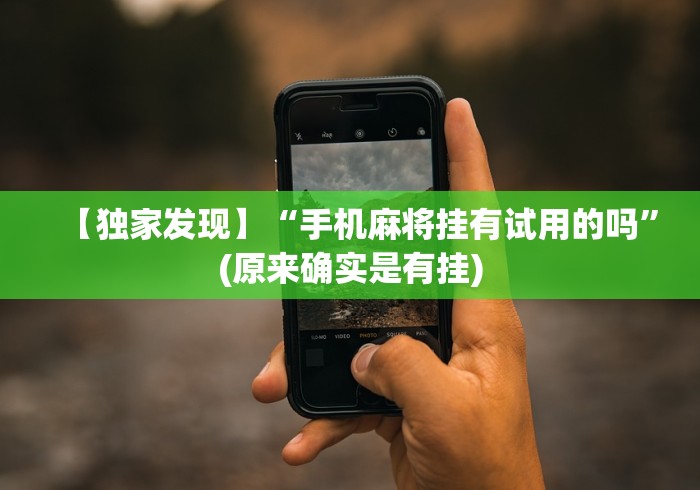 【独家发现】“手机麻将挂有试用的吗”(原来确实是有挂)