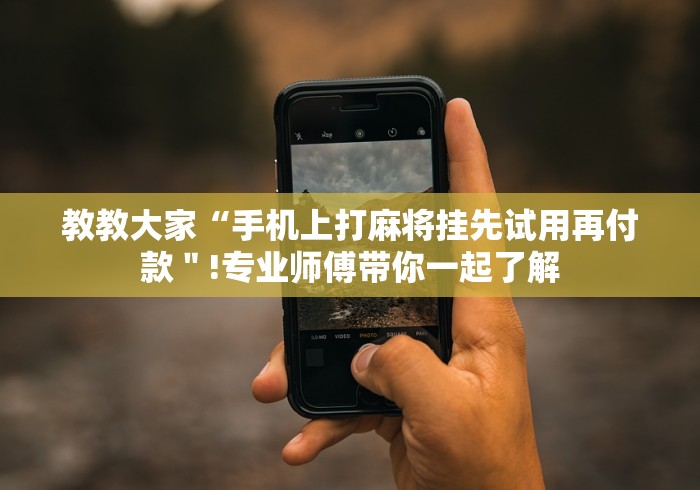 教教大家“手机上打麻将挂先试用再付款＂!专业师傅带你一起了解