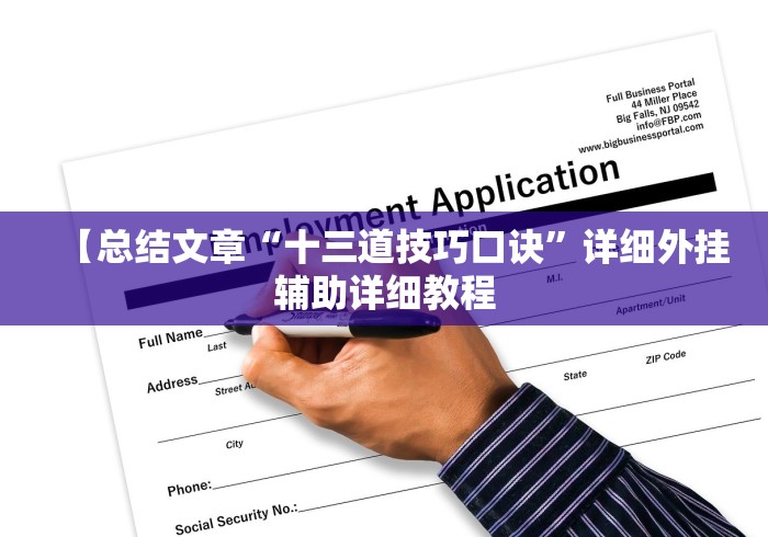 【总结文章“十三道技巧口诀”详细外挂辅助详细教程