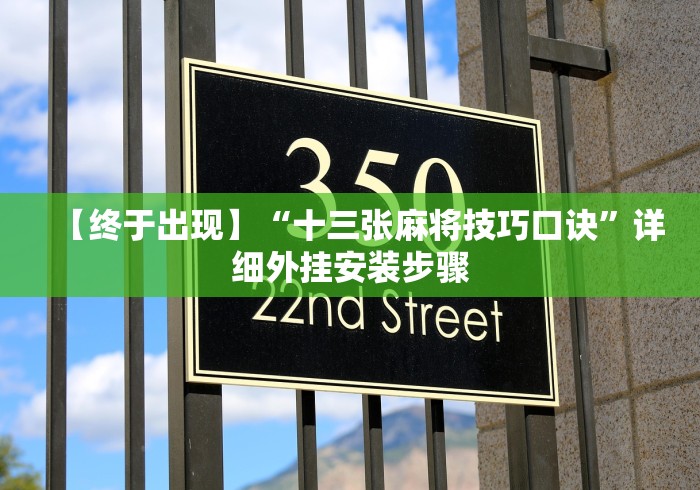 【终于出现】“十三张麻将技巧口诀”详细外挂安装步骤