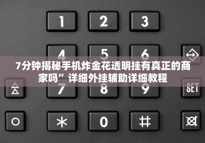 7分钟揭秘手机炸金花透明挂有真正的商家吗”详细外挂辅助详细教程