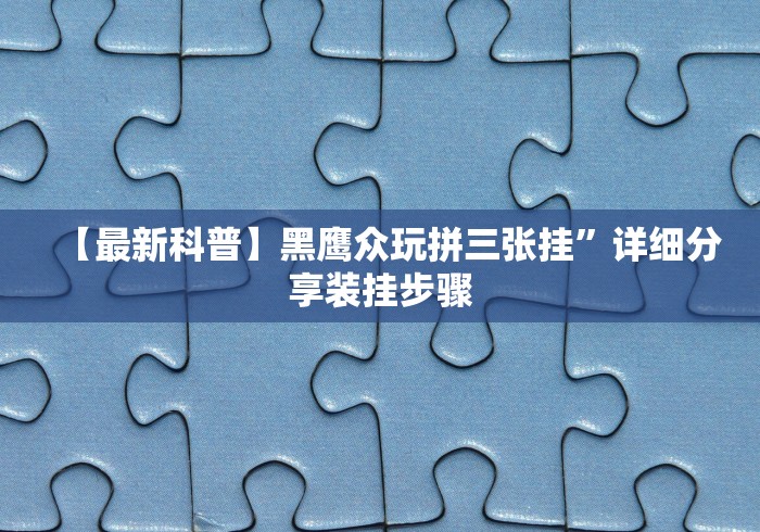 【最新科普】黑鹰众玩拼三张挂”详细分享装挂步骤 【最新科普】黑鹰众玩拼三张挂”详细分享装挂步骤