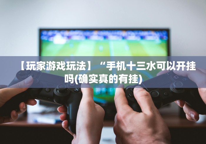 【玩家游戏玩法】“手机十三水可以开挂吗(确实真的有挂)