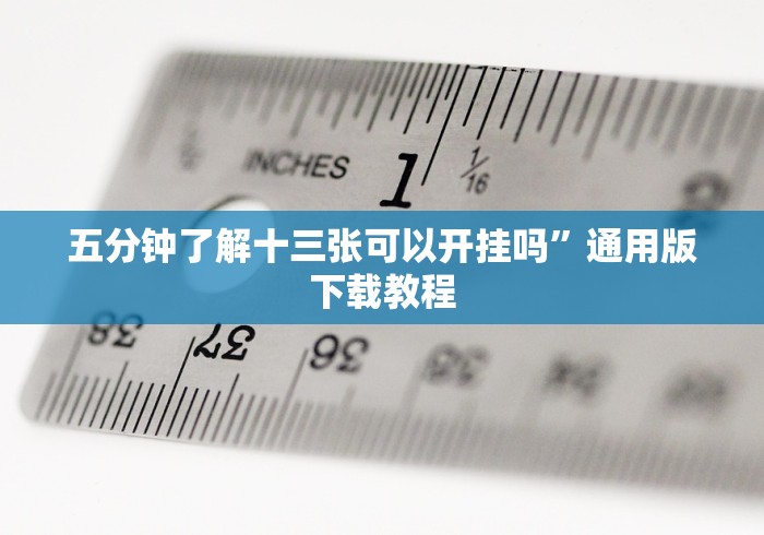 五分钟了解十三张可以开挂吗”通用版下载教程