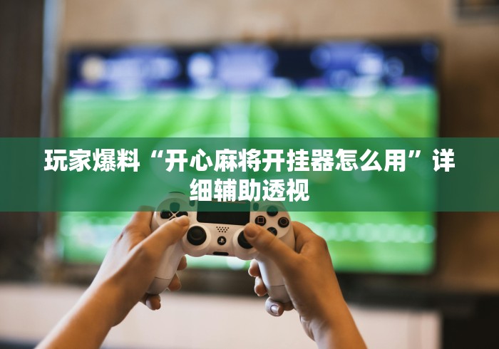 玩家爆料“开心麻将开挂器怎么用”详细辅助透视