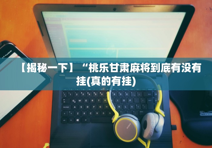 【揭秘一下】“桃乐甘肃麻将到底有没有挂(真的有挂)