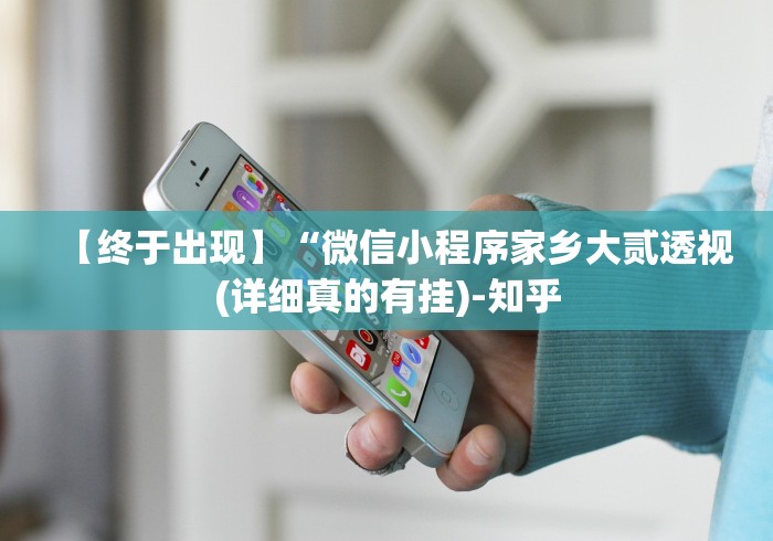 【终于出现】“微信小程序家乡大贰透视(详细真的有挂)-知乎