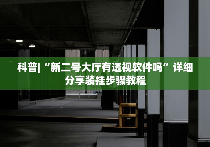 科普|“新二号大厅有透视软件吗”详细分享装挂步骤教程