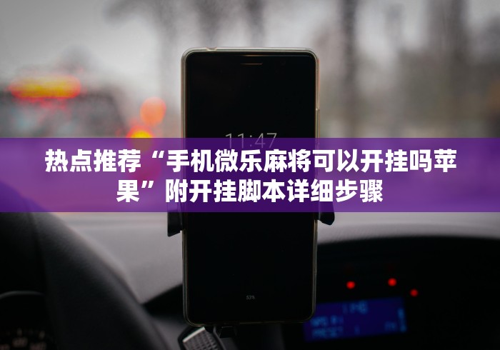 热点推荐“手机微乐麻将可以开挂吗苹果”附开挂脚本详细步骤