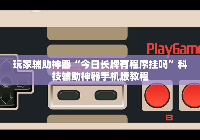 玩家辅助神器“今日长牌有程序挂吗”科技辅助神器手机版教程