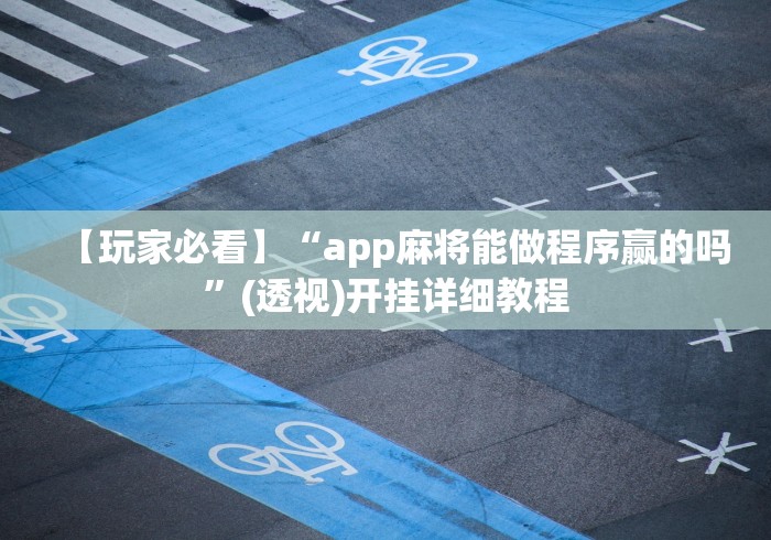 【玩家必看】“app麻将能做程序赢的吗”(透视)开挂详细教程