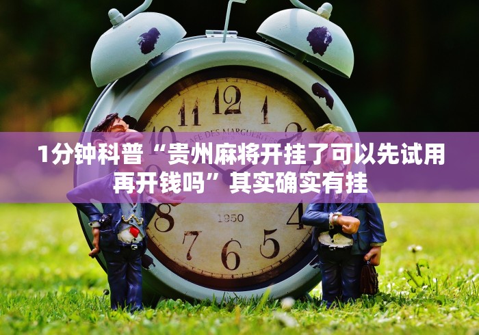 1分钟科普“贵州麻将开挂了可以先试用再开钱吗”其实确实有挂