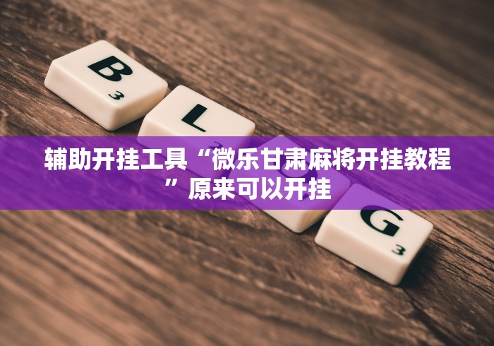 辅助开挂工具“微乐甘肃麻将开挂教程”原来可以开挂