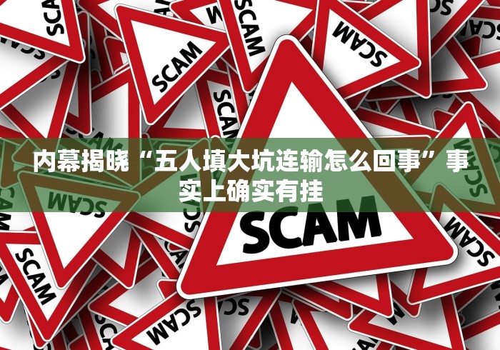 内幕揭晓“五人填大坑连输怎么回事”事实上确实有挂
