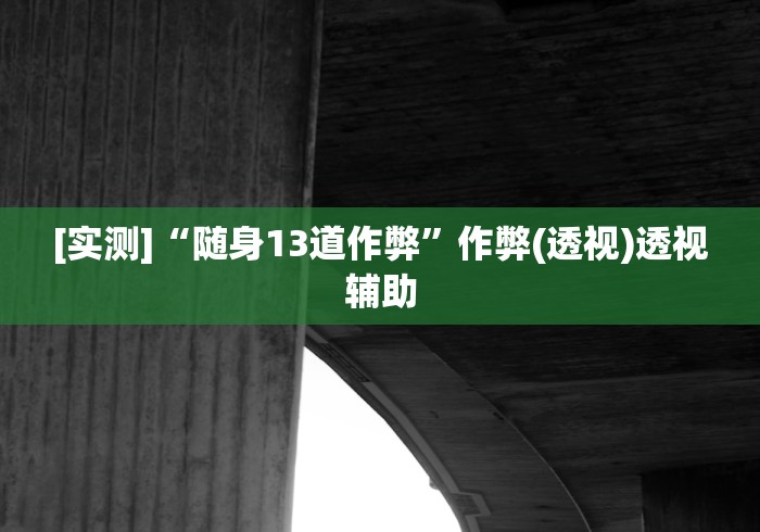 [实测]“随身13道作弊”作弊(透视)透视辅助