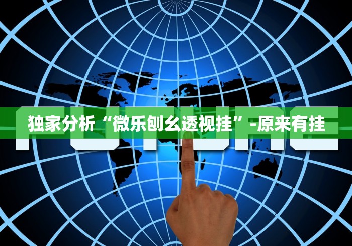 独家分析“微乐刨幺透视挂”-原来有挂