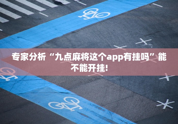 专家分析“九点麻将这个app有挂吗”能不能开挂!