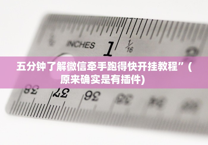 五分钟了解微信牵手跑得快开挂教程”(原来确实是有插件) 