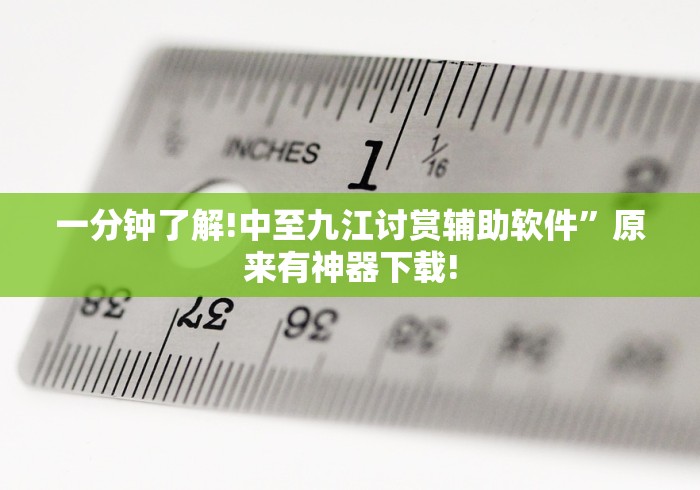 一分钟了解!中至九江讨赏辅助软件”原来有神器下载!