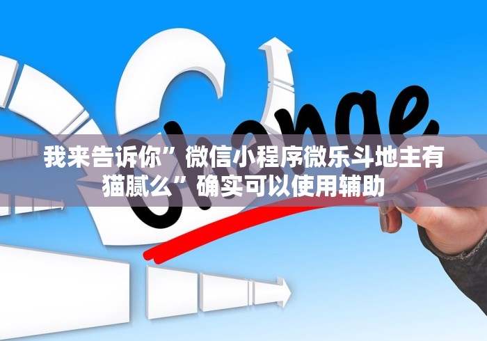 我来告诉你”微信小程序微乐斗地主有猫腻么”确实可以使用辅助