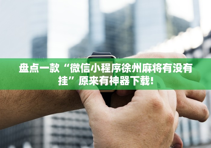 盘点一款“微信小程序徐州麻将有没有挂	”原来有神器下载!
