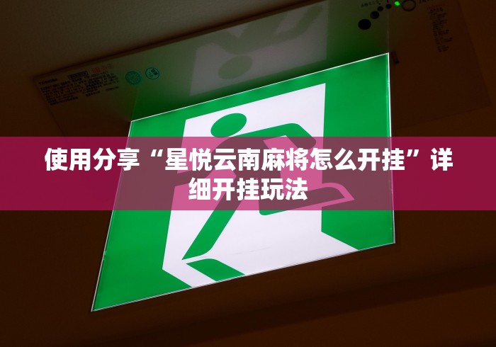 使用分享“星悦云南麻将怎么开挂”详细开挂玩法