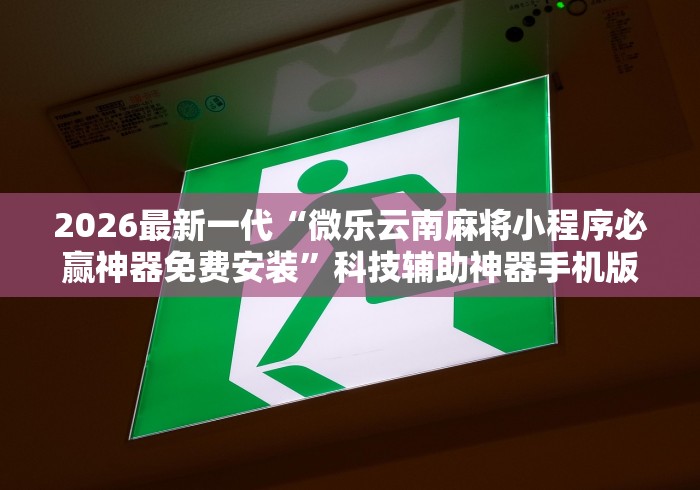 2026最新一代“微乐云南麻将小程序必赢神器免费安装”科技辅助神器手机版