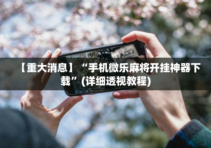 【重大消息】“手机微乐麻将开挂神器下载”(详细透视教程)