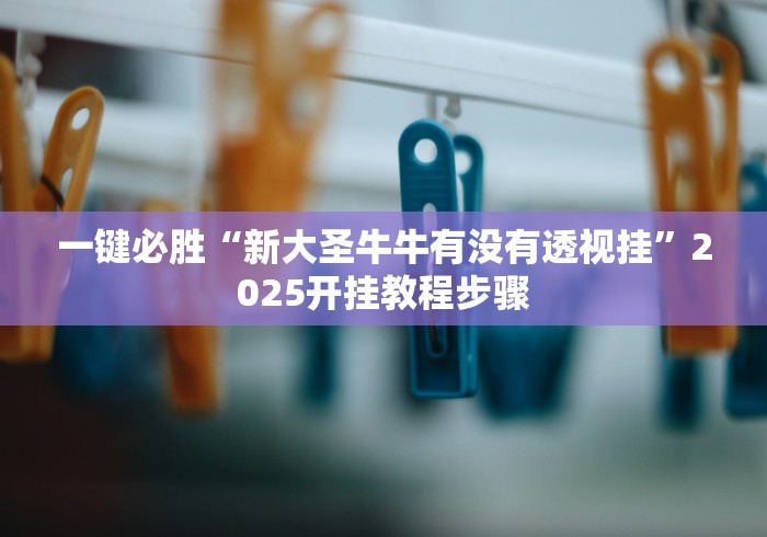 一键必胜“新大圣牛牛有没有透视挂”2025开挂教程步骤