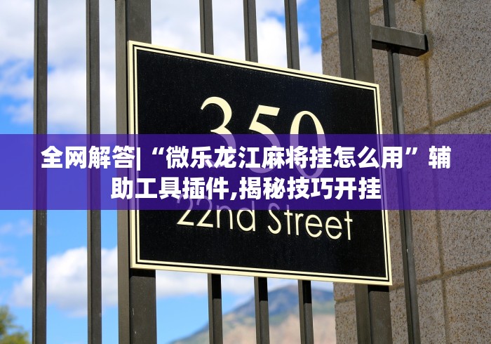 全网解答|“微乐龙江麻将挂怎么用	”辅助工具插件,揭秘技巧开挂